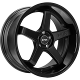 F1R F1R FC5 18" 5x100 Matte Black w/ Gloss Black Lip