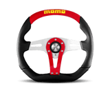MOMO Red Momo Trek Steering Wheel 350 mm - Air Leather / Brushed Aluminum Spokes TRK35BK0R