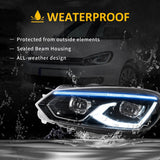 VLAND LED Headlights Halogen Models (Upper DRL)  - VW / Mk6 / Golf