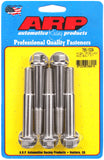 ARP M12 x 1.75 x 80mm Hex Black SS Bolts (5/pkg)