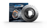 SHW Performance SHW Performance 95-98 Porsche 911 Carrera 3.6L Left Front Cross-Drilled Monobloc Brake Rotor PFL39933