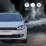 VLAND LED Headlights Halogen Models with Demon Eyes - VW / Mk6 / Golf