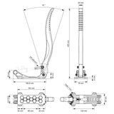Nuke Performance Hydraulic Handbrake DriftSpec Pro, Billet Organic Flow 420mm