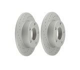 Cross Drilled Rear Brake Disc Set (300x12mm) - Audi B8 / A4 / A5 / A6 / A7 / Q5 by Zimmerman 8K0615601M-ZIMSport-QTY2