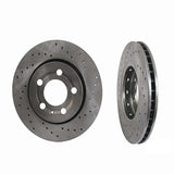 Rear Cross Drilled Rotor Set (256x22mm) - VW/Audi / Mk1 TT Quattro / Mk4 Golf & Jetta / Mk4 R32 by Zimmerman 8N0615601B-ZIMSport-QTY2