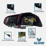 VLAND LED Headlights and Tail Lights - VW Mk6 Golf by VLAND 0197A+0183A-RC-RHD-P02