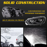 VLAND LED Headlights Halogen Models (Upper DRL)  - VW / Mk6 / Golf