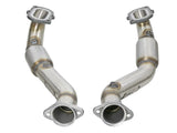aFe POWER 14-18 Chevrolet Corvette C7 & Z06 Twisted Steel 3in 304 Stainless Steel Mid Pipe w/ Cat by AFE 48-34130-1YC