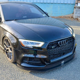 CJM Industries Audi 8V S3 Facelift Front Chassis Mounted Splitter - Gen2 - (2017-2020)