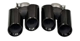 Racing Dynamics Sport Quad Style Tailpipe Tips (Black) - Porsche 991 911 3.6L/3.8L by Racing Dynamics 991-08-00-325B