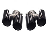 Racing Dynamics Sport Quad Style Tailpipe Tips (Black) - Porsche 991.2 911 3.6L/3.8L by Racing Dynamics 991-08-00-376B