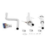 Mishimoto Ford Fiesta ST Cat-Back Exhaust, 2014-2019 Resonated, Burnt Tips