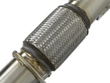 aFe Twisted Steel 3in. 304 SS Catted Series Downpipe 16-18 Ford Focus RS I4-2.3L (t) by AFE 48-33024-HC