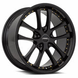 VORS AR5 17" 5x108 All Black Gold Rivet by VORS Wheels