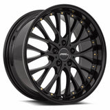 VORS AR6 18" 5x112 All Black Gold Rivet by VORS Wheels