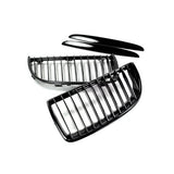 AutoTecknic Gloss Black Front Grille Set - E90 Sedan/ E91 Wagon | 3 Series