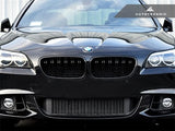 AutoTecknic Dual-Slats Gloss Black Front Grille Set - F10 5-Series | M5 by AutoTecknic ATK-BM-0067-DS-GB