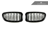 AutoTecknic Dual-Slats Gloss Black Front Grille Set - F10 5-Series | M5 by AutoTecknic ATK-BM-0067-DS-GB-2