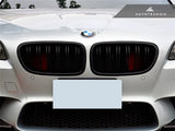AutoTecknic Dual-Slats Stealth Black Front Grille Set - F10 5-Series | M5 by AutoTecknic ATK-BM-0067-DS-MB