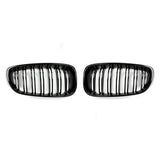 AutoTecknic Dual-Slats Gloss Black Front Grille Set - F34 3-Series Gran Turismo