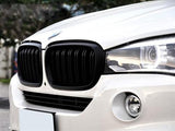 AutoTecknic Dual-Slats Stealth Black Front Grille Set - F15 X5 | F85 X5M & F16 X6 | F86 X6M by AutoTecknic ATK-BM-0174-DS-MB
