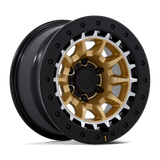 Black Rhino Wheels BR016 Tusk 17" 5x139.7 Matte Gold Machined Ring W/ Black Rock Guard by Black Rhino Wheels BR016GD17858500