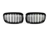 AutoTecknic Dual-Slats Gloss Black Front Grille Set - F20 1-Series by AutoTecknic ATK-BM-0170-DS-GB
