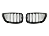 AutoTecknic Dual-Slats Gloss Black Front Grille Set - F22 2-Series | F87 M2 by AutoTecknic ATK-BM-0172-DS-GB