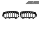 AutoTecknic Dual-Slats Carbon Fiber Front Grille Set - F15 X5 | F85 X5M & F16 X6 | F86 X6M by AutoTecknic ATK-BM-0174-DS-CF-2
