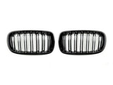 AutoTecknic Dual-Slats Gloss Black Front Grille Set - F15 X5 | F85 X5M & F16 X6 | F86 X6M by AutoTecknic ATK-BM-0174-DS-GB