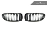 AutoTecknic Dual-Slats Carbon Fiber Front Grille Set - F32/ F36 4-Series | F80 M3 | F82 M4 by AutoTecknic ATK-BM-0175-DS-CF-T