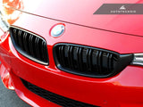 AutoTecknic Dual-Slats Stealth Black Front Grille Set - F32/ F36 4-Series | F80 M3 | F82 M4 by AutoTecknic ATK-BM-0175-DS-MB