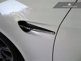 AutoTecknic Replacement Glazing Black Fender Gills - E90 Sedan/ E92 Coupe/ E93 Cabrio | M3 by AutoTecknic ATK-BM-0208-GB-WEMBLEM