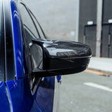 MHC+ BMW M5 F90 Wing Mirror Covers In Gloss Pre Preg Carbon Fiber (2018+ F90) by MHC+