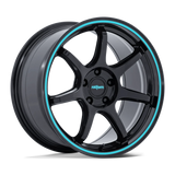 Rotiform BPU 18" 5x120 Gloss Black w/ Teal Stripe by Rotiform