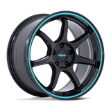 Rotiform BPU 19" 5x112 Gloss Black w/ Teal Stripe by Rotiform