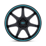 Rotiform BPU 19" 5x114.3 Gloss Black w/ Teal Stripe by Rotiform