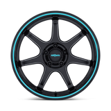 Rotiform BPU 19" 5x112 Gloss Black w/ Teal Stripe by Rotiform