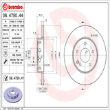 Brembo OE Front Brake Kit (Prem NAO Ceramic Pads/Prem UV Coat Rotors) - 94-96 Mercedes C220/97-98 C230/94-95 C280 by Brembo KT00773-BRE