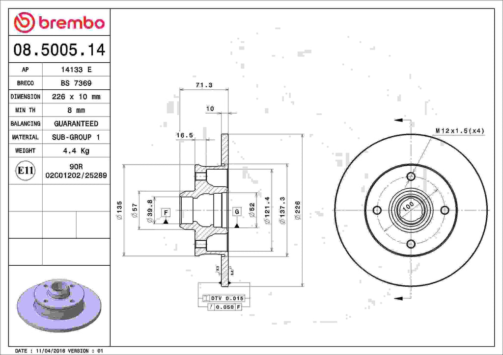 Brembo NAO Ceramic Brake Pad Set F/R + Sensors - For BMW M2 M3 M4 (F80 F82 F83 F87) - Premium Ceramic