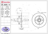 Brembo OE Rear Brake Kit (Prem NAO Ceramic Pads/Prem Rotors) - Audi by Brembo KT04337-BRE