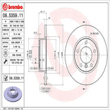 Brembo OE Front Brake Kit (Prem LowMet Pads/Prem UV Coat Rotors) - BMW by Brembo KT04437-BRE