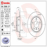 Brembo OE Rear Brake Kit (Prem NAO Ceramic Pads/Prem UV Coat Rotors) - BMW by Brembo KT00B63-BRE