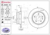 Brembo OE Rear Brake Kit (Prem NAO Ceramic Pads/Prem Rotors) - 90-95 BMW 525i by Brembo KT04499-BRE