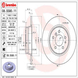 Brembo OE Rear Brake Kit (Prem LowMet Pads/Prem UV Coat Rotors) - BMW by Brembo KT04448-BRE