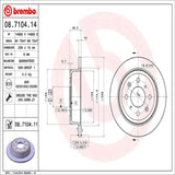 Brembo OE Rear Brake Kit (Prem NAO Ceramic Pads/Prem UV Coat Rotors) - 92-01 Acura Integra/92-95 Honda Civic/99-00 Civic by Brembo KT00467-BRE