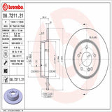 Brembo OE Rear Brake Kit (Prem NAO Ceramic Pads/Prem UV Coat Rotors) - 90-93 Mercedes 300CE by Brembo KT00715-BRE