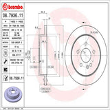 Brembo OE Rear Brake Kit (Prem NAO Ceramic Pads/Prem UV Coat Rotors) - 98-03 Mercedes ML320/03-05 ML350/1999 ML430 by Brembo KT00B49-BRE