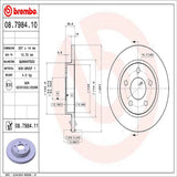 Brembo OE Rear Brake Kit (Prem NAO Ceramic Pads/Prem UV Coat Rotors) - 93-05 Ford Taurus/93-02 Lincoln Continental by Brembo KT00163-BRE