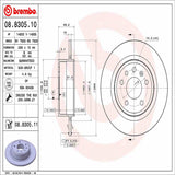 Brembo OE Rear Brake Kit (Prem NAO Ceramic Pads/Prem UV Coat Rotors) - 1999 BMW 318ti/97-02 Z3/99-09 Saab 9-5 by Brembo KT00794-BRE